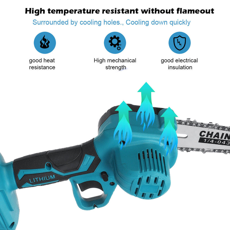 6'' Cordless Electric Chainsaw with Rechargeable Battery